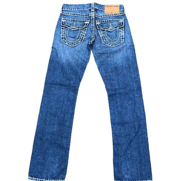 True Religion Jeans Size 29 RICKY Relaxed Straight Blue - Picture 8 of 10